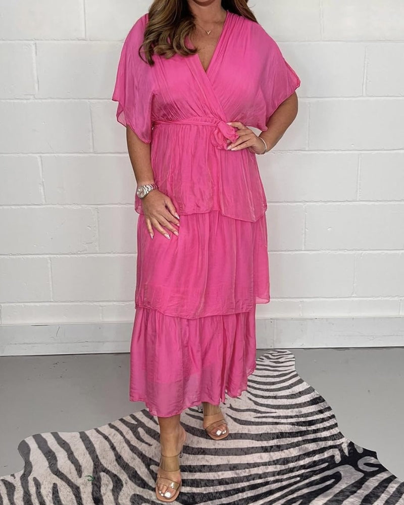 NAMOLA - Stylish and Elegant Tiered Chiffon Dress