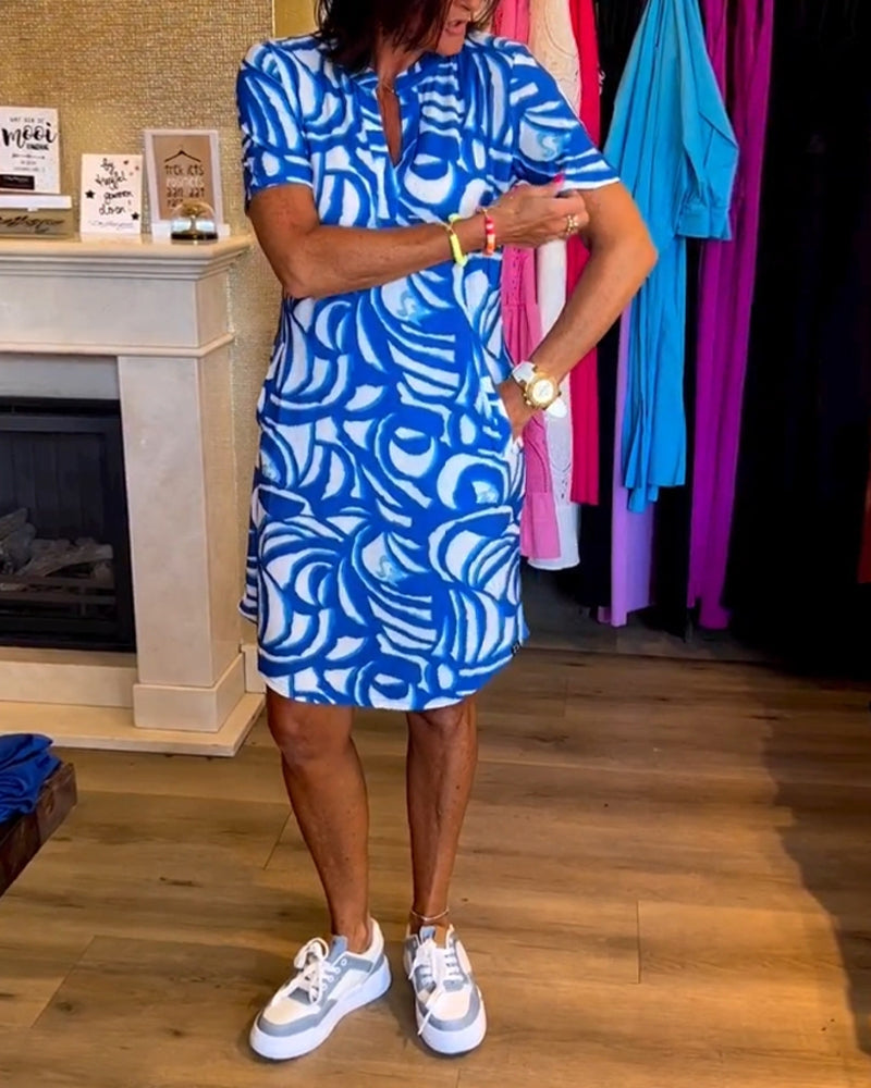 NEREA - ELEGANT PRINTED DRESS