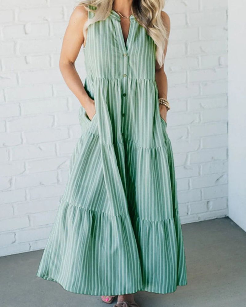 CARLIN - Sleeveless striped dresses