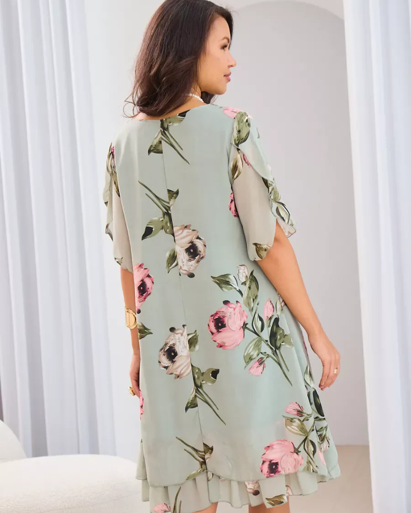 AMELIN - Elegant Chiffon Dress