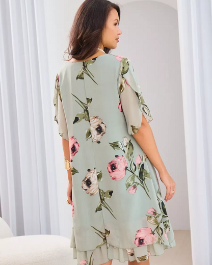 AMELIN - Elegant Chiffon Dress