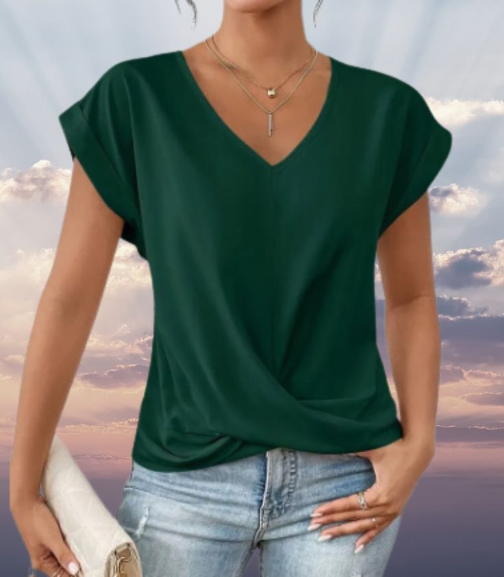 Ariane | Chemise douce à col en V et à manches courtes