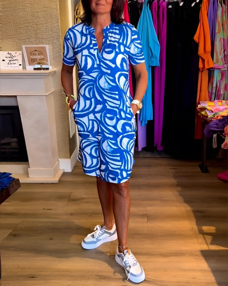 NEREA - ELEGANT PRINTED DRESS