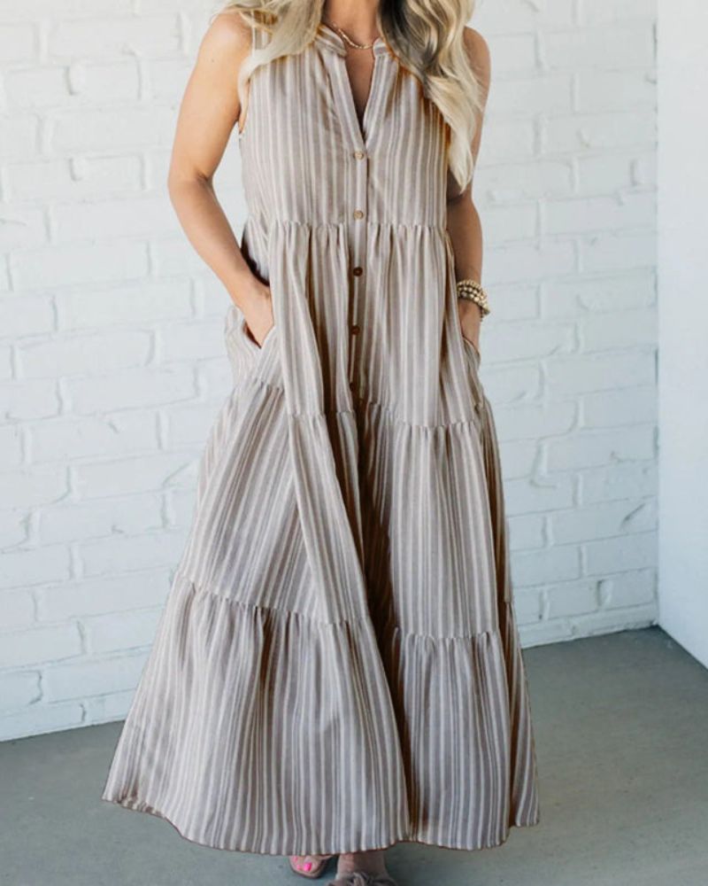 CARLIN - Sleeveless striped dresses