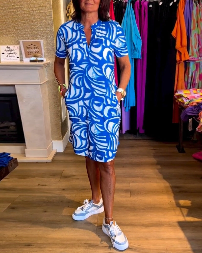 NEREA - ELEGANT PRINTED DRESS