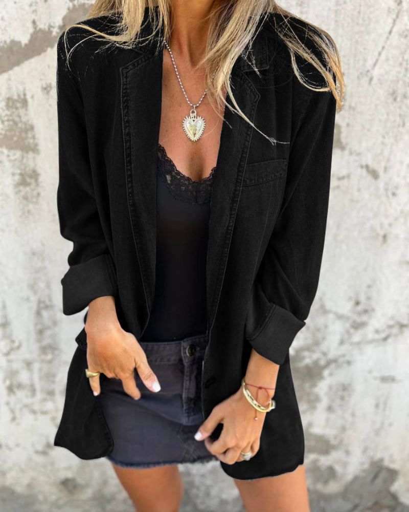 MIREIA - CASUAL DENIM BLAZER #CHI6318R