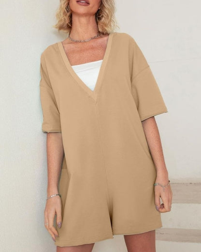 LANIA - OVERSIZED REVERSIBLE TEE ROMPER