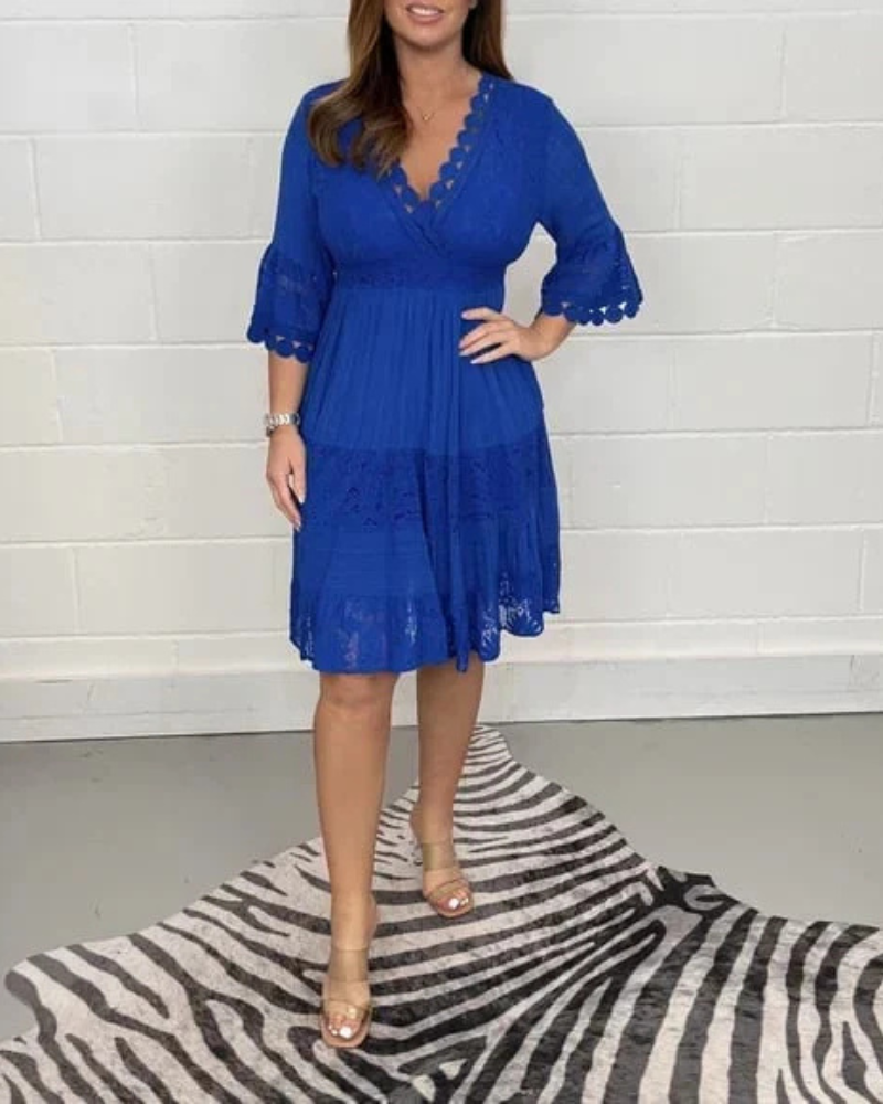 BERINDA - Embroidered Lace Dress