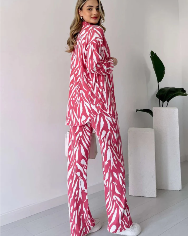 DENIA - Print Oversized Shirt with Pants