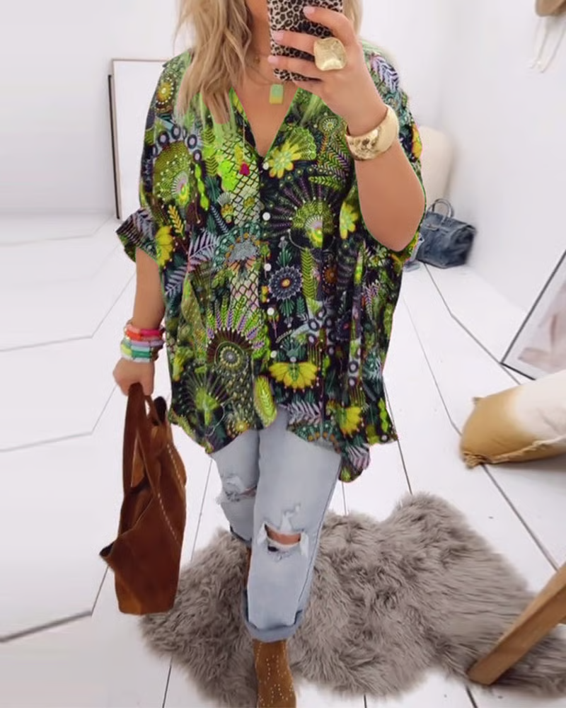 MARLENA - LOOSE PRINTED BLOUSE
