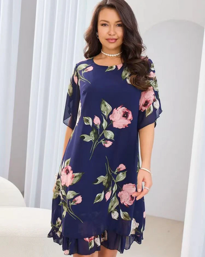 AMELIN - Elegant Chiffon Dress