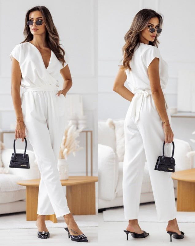 Trendy Jumpsuit with V-Neck VEV35486