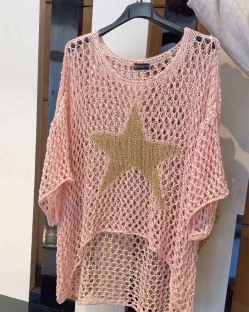 SALOE - Chic Crochet Knit Top