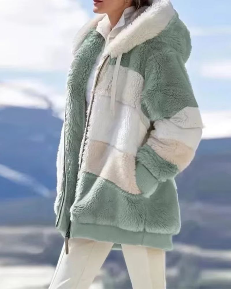 ZAIDA - STYLISH PLUSH COAT VEV36519