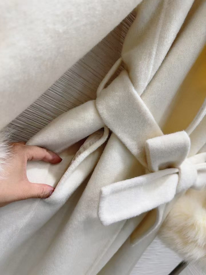 Max Mara Cream Coat Wool Cashmere