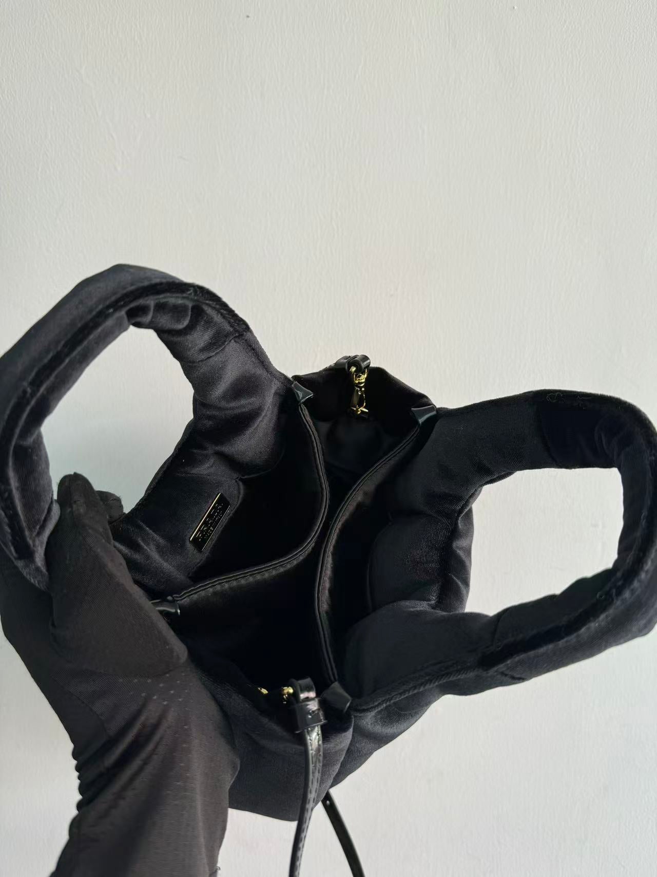 Prada Padded Mini Bag Black Velvet