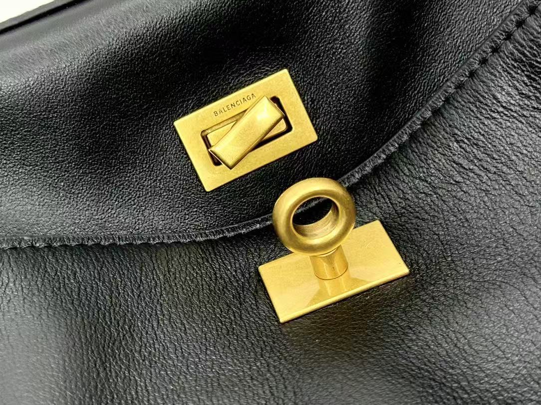 Balenciaga Small Rodeo Bag 29 Black Calfskin Gold Hardware