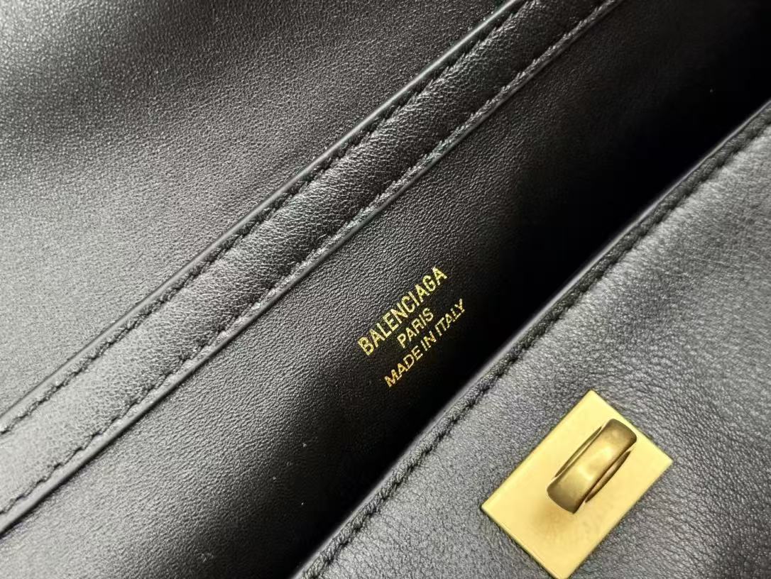 Balenciaga Small Rodeo Bag 29 Black Calfskin Gold Hardware