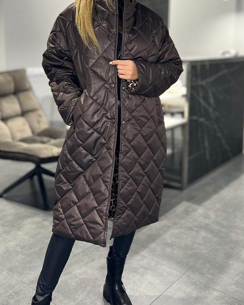 DIASY - Casual Lapel Mid-length Cotton Coat #RSA8454