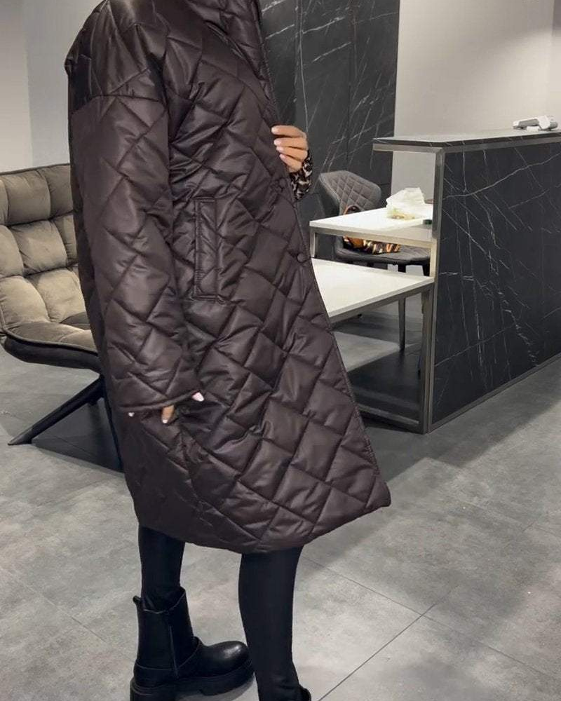 DIASY - Casual Lapel Mid-length Cotton Coat #RSA8454