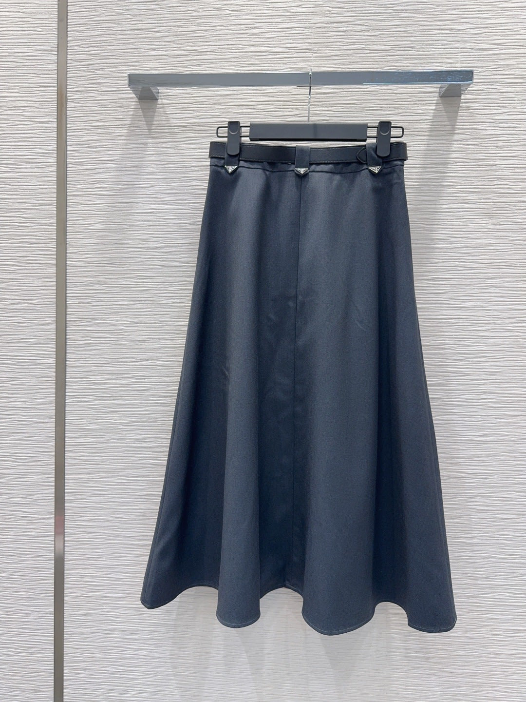 Prada 2026 Midi Skirt Black and Gray Polyester 131890