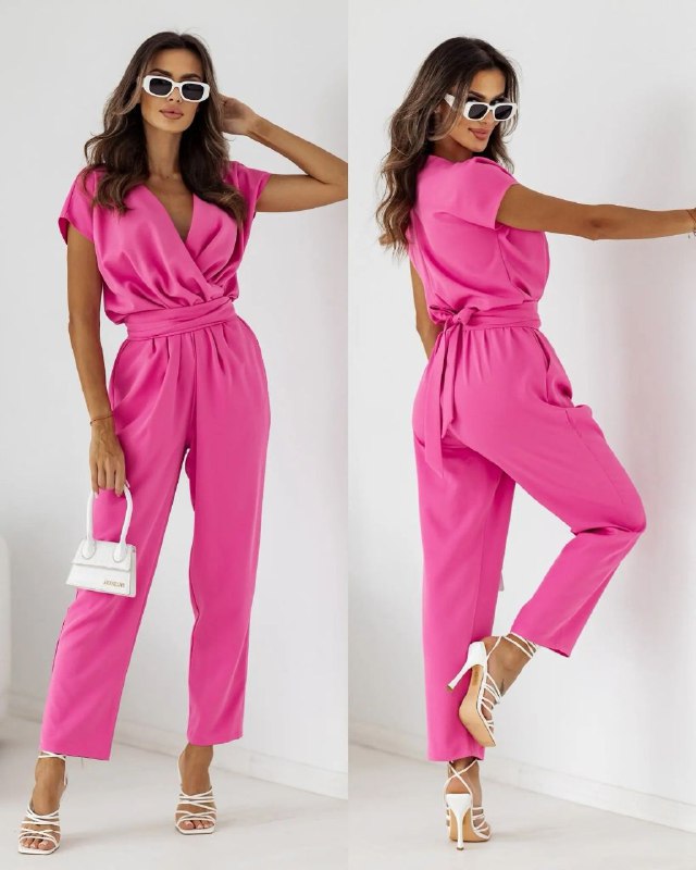 Trendy Jumpsuit with V-Neck VEV35486