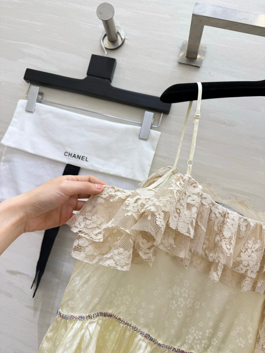 Chanel 2026 Milk Apricot Lace Camisole 392435