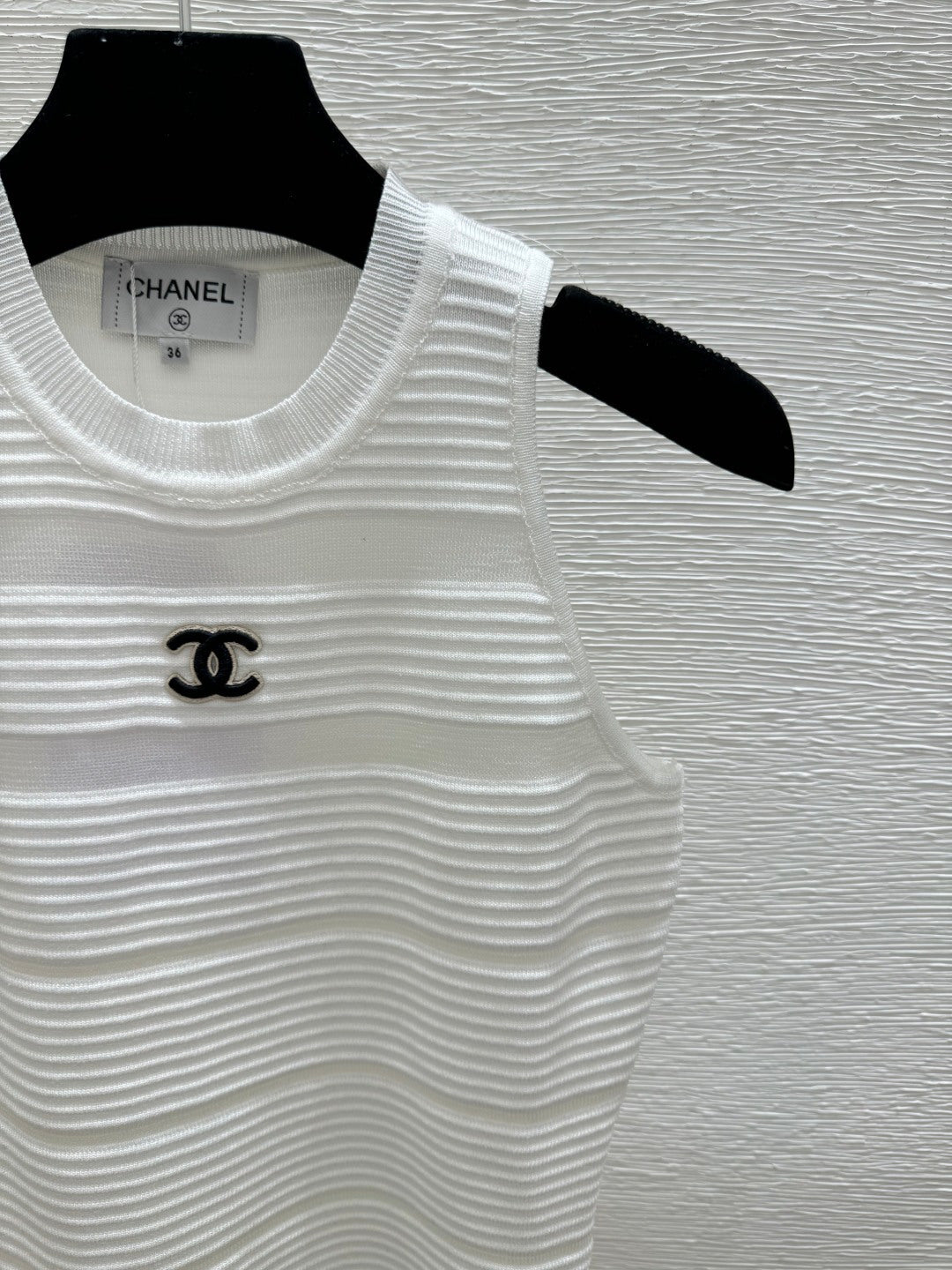 Chanel 2026 Round Neck Knitted Vest Dress Wool Cashmere 516050