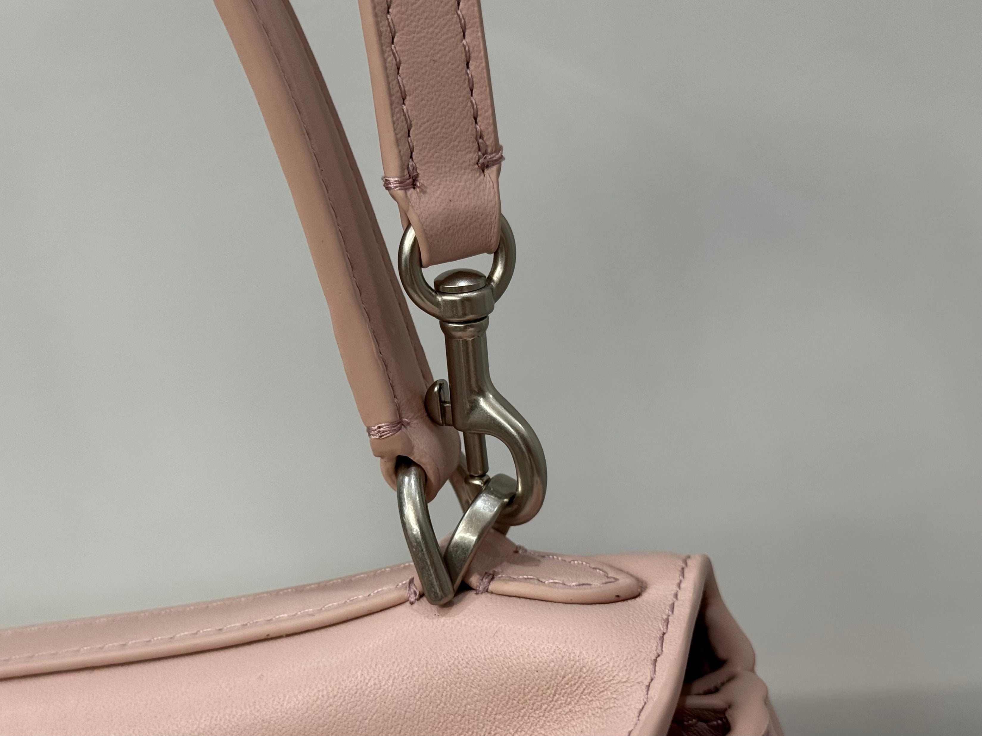 Balenciaga Medium Bag 35 Light Pink Calfskin Sliver Hardware