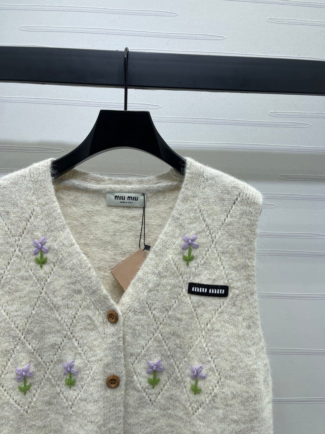Miu Miu 25 Floral Vest Wool 285236