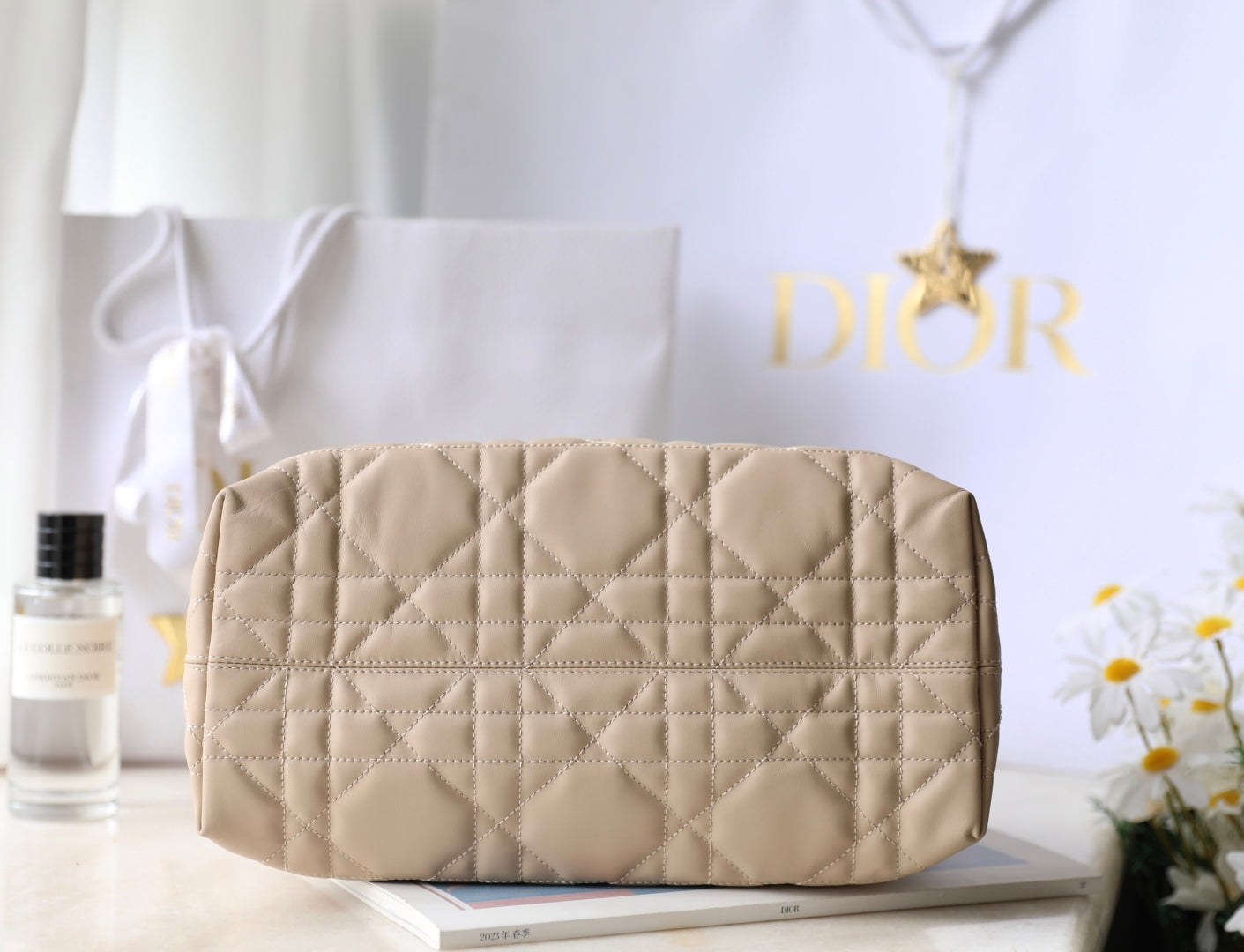 CD Toujours Bag 28.5 Light Beige Calfskin