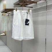 PRA 2026 Men's Linen Shorts White Fabric 917701