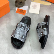 HM Men's Slide Black Cowhide 616260