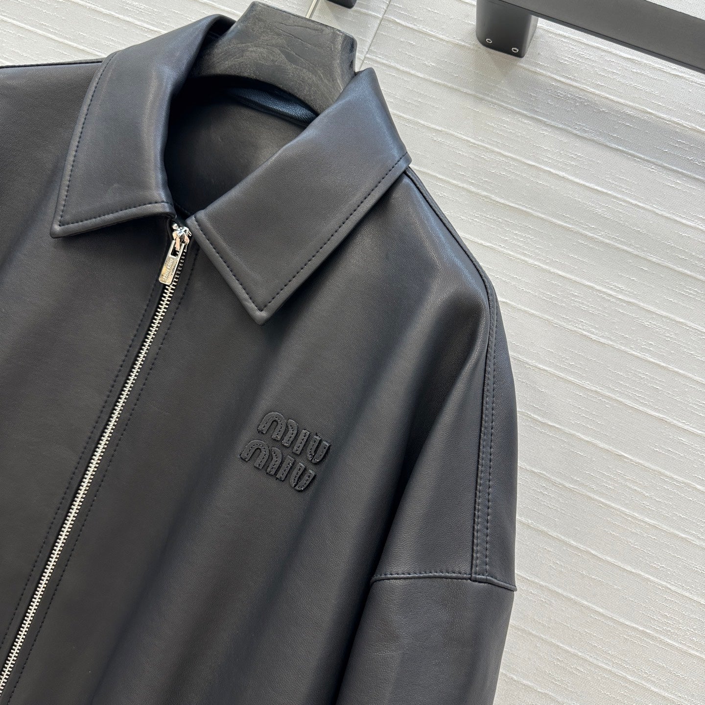 Miu Miu 25 Jacket Black Lambskin