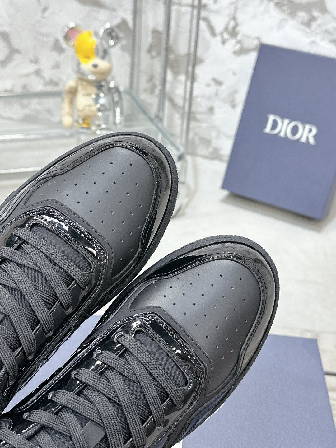 CD B27 Low-Top Sneaker 30mm In Black Monogram Calfskin 100803