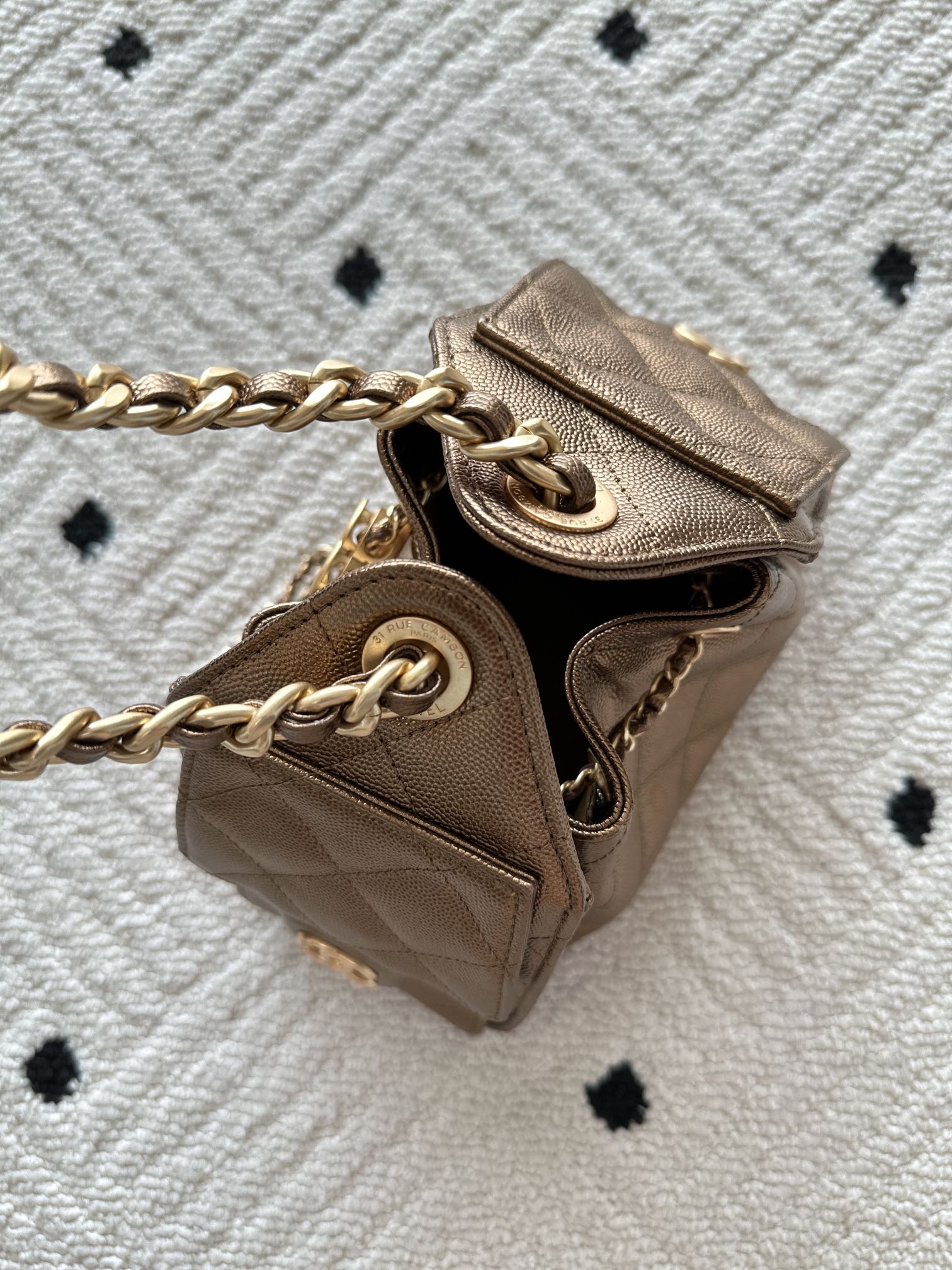 Chanel 25 Hobo Bag 30cm Bronze Calfskin