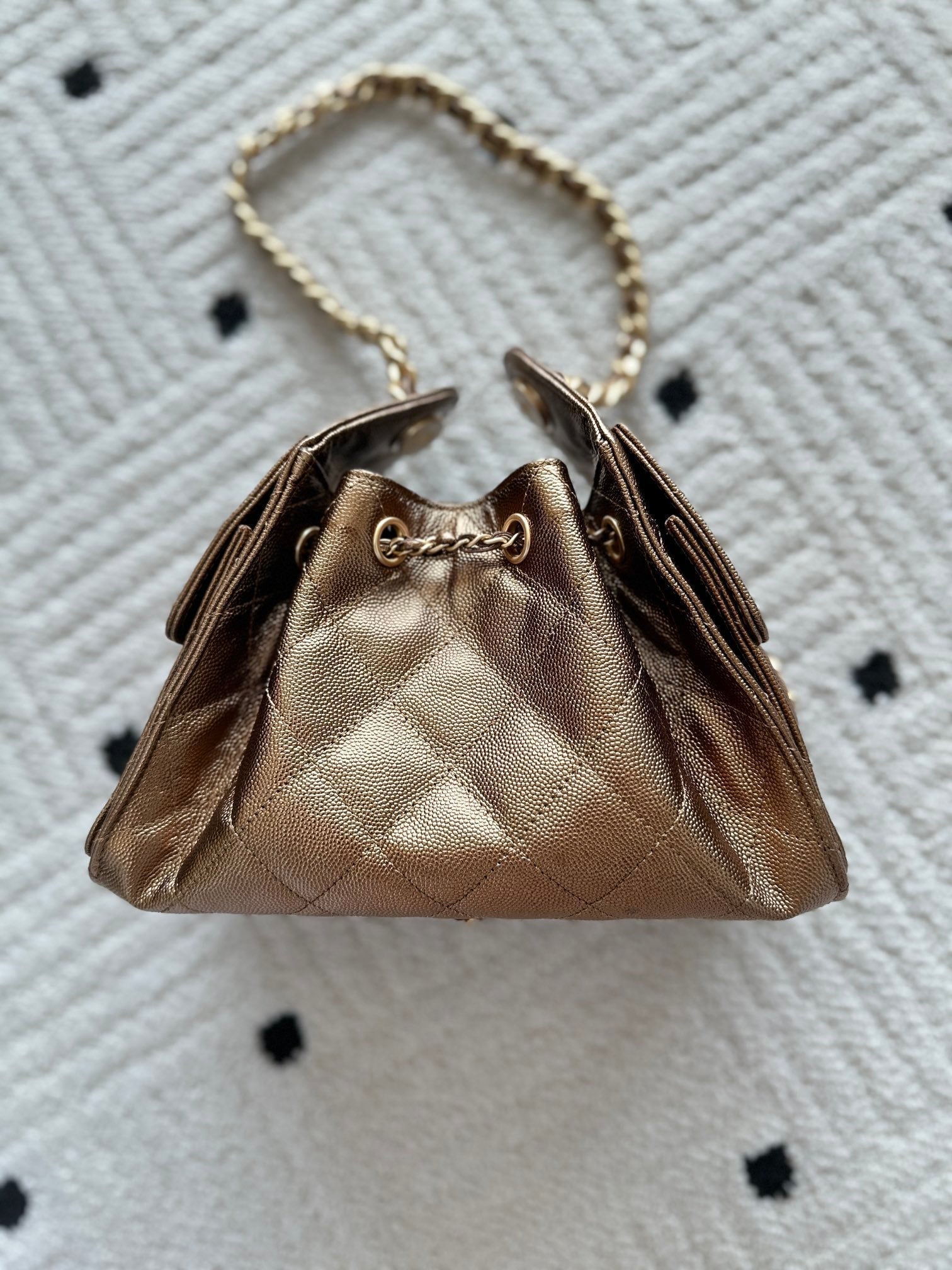 Chanel 25 Hobo Bag 30cm Bronze Calfskin