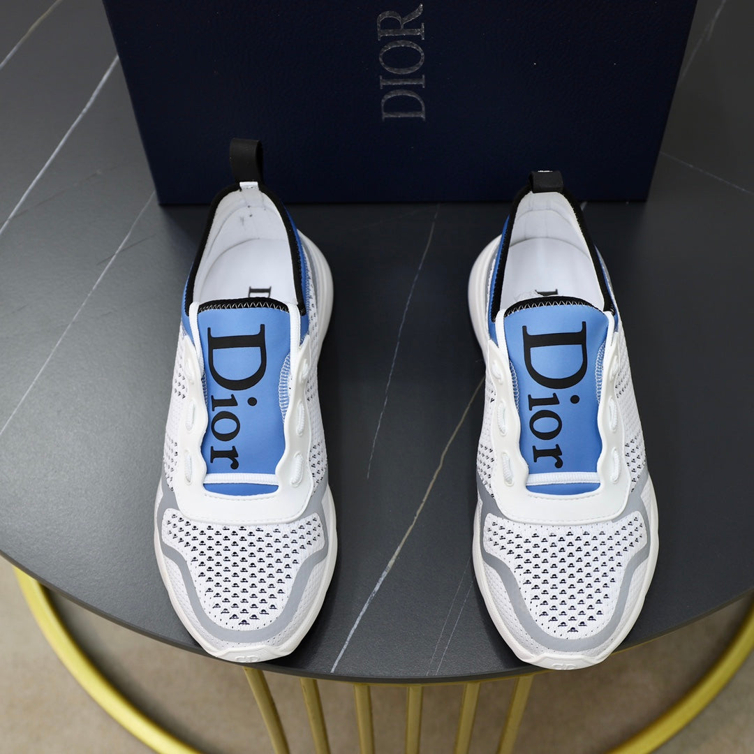 CD B21 Sneaker White Blue Knitted 643605