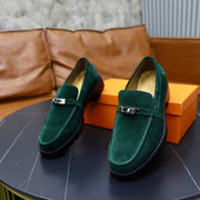 HM Men's Icone Loafer Dark Olive Green Suede 714428