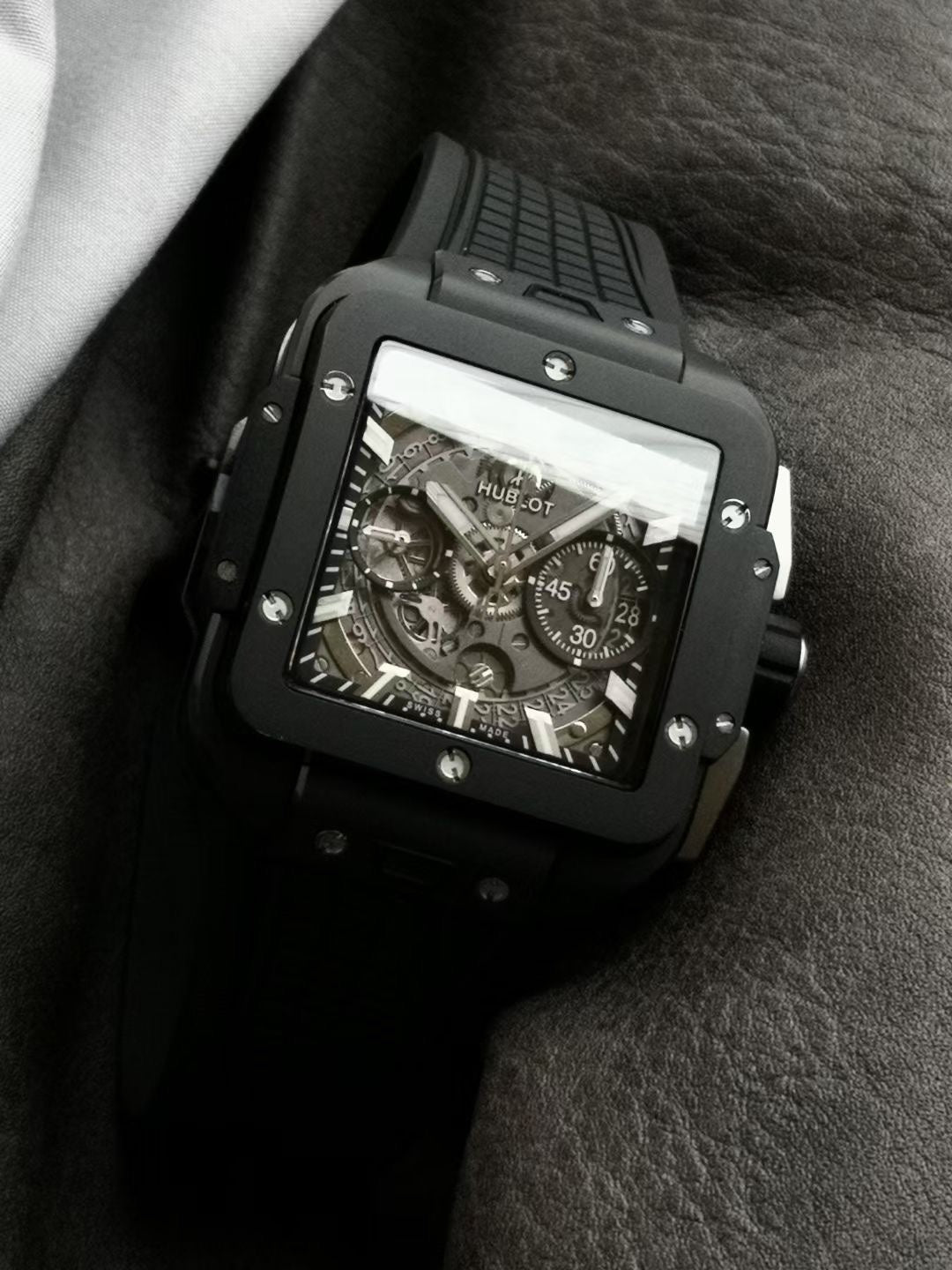 Hublot Square Bang Unico Black Ceramic 42mm Watch