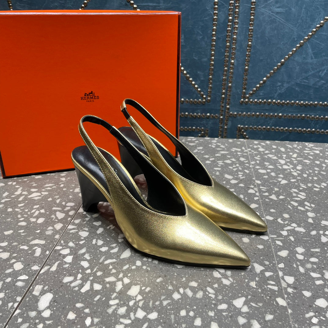 HM Intime 70 Pump Gold Lambskin  962933