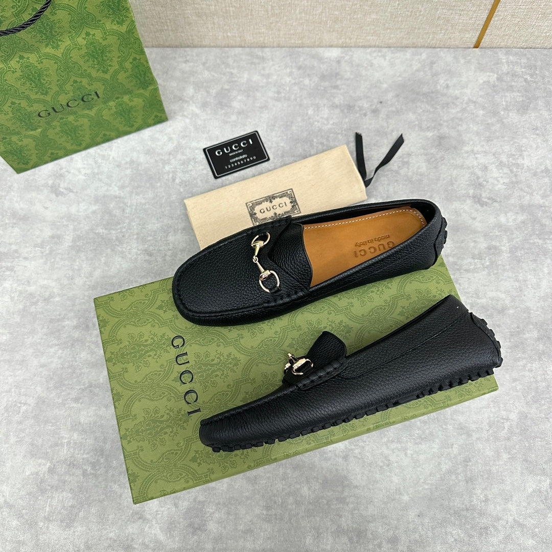 GG Men's Loafer Black Cowhide 522537