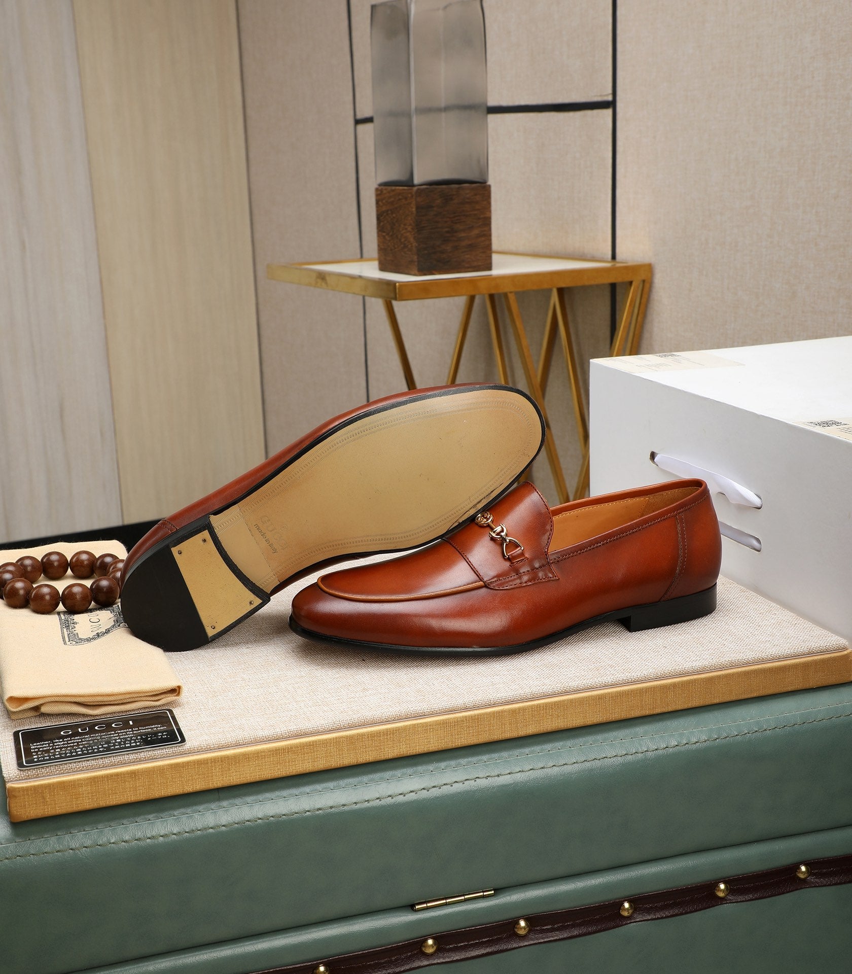 GG Men's Loafer Brown Cowhide 526010