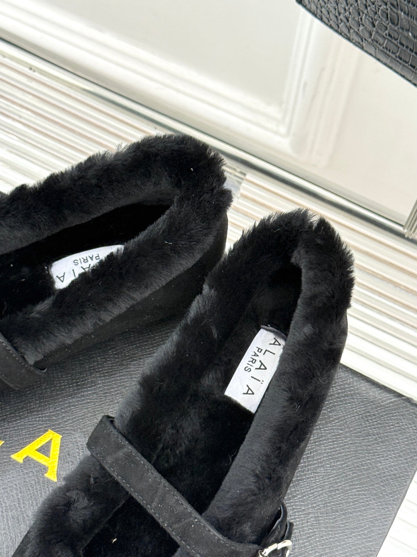 Alaia 25WF Mary Jane black suede wool 472225