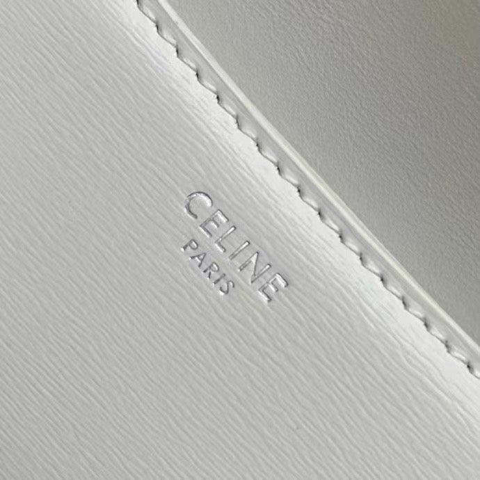 Celine 2026 Lola Bag 28cm White Calfskin 283621