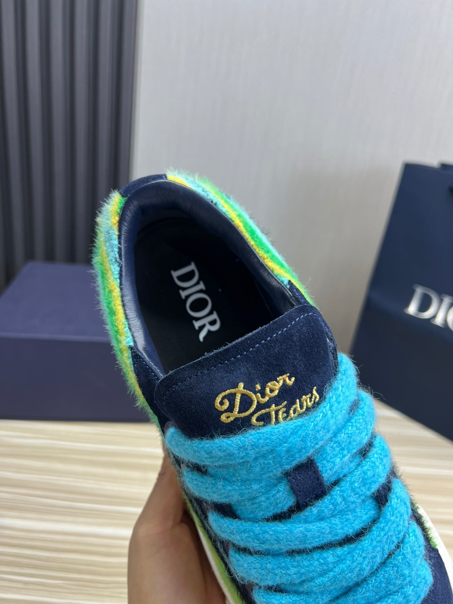 CD B33 SNEAKER NAVY SUEDE AND FABRIC