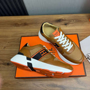 HM Men's Sneaker Brown Mesh Cowhide 519229