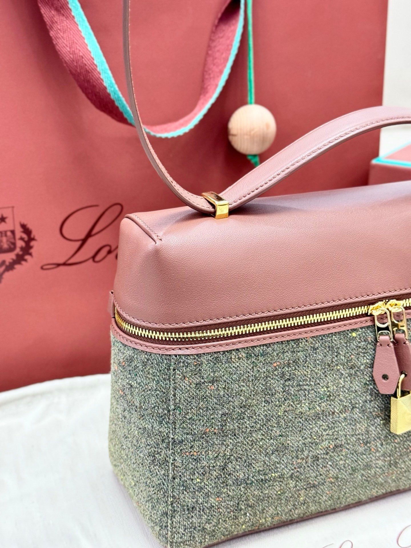 LP 2026 Extra Bag L27 Countryside Sage mix Burnt Tan Wool Leather
