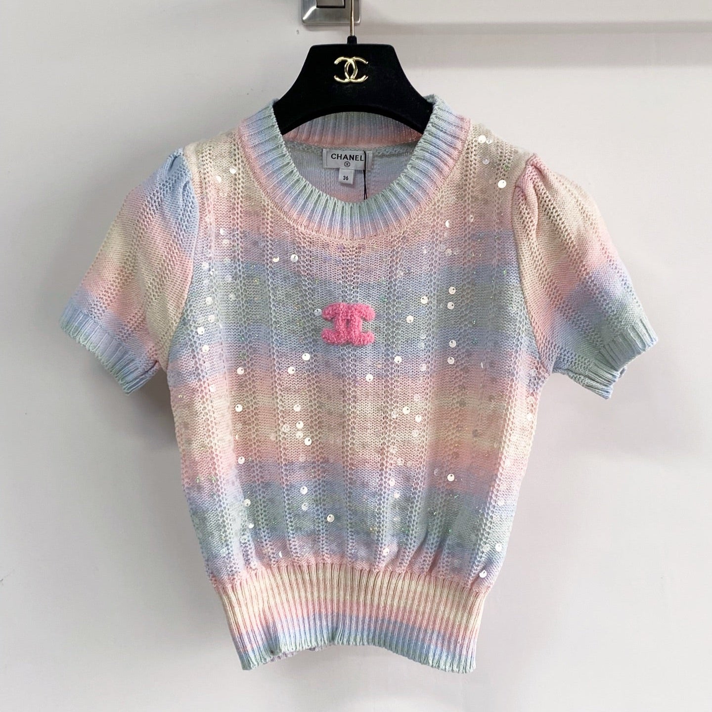 Chanel 2026 Short-sleeved Shirt Multicolor Cotton Nitrile