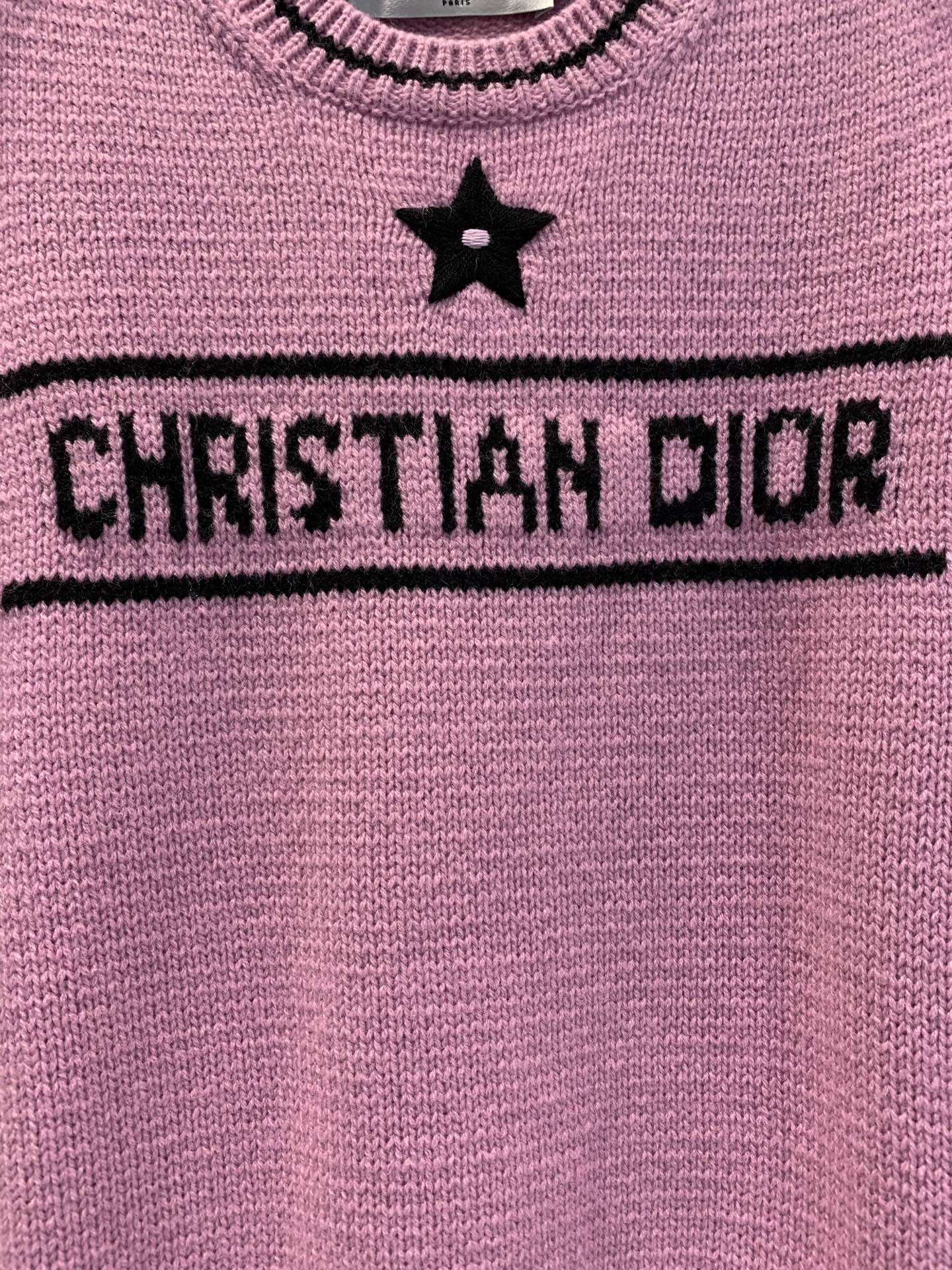 CD 25 Lucky Star Knit Top Pink Sheep wool